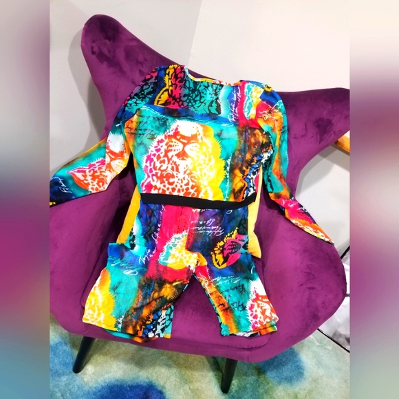 Two Piece Short Set - Multi-colored - Picture 3 of 4